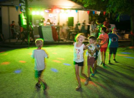 Dance party at the campsite